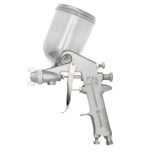 Фарбопульт пневматичний HP, форсунка 1.5мм, верхній металевий бачок 400мл, 5бар INTERTOOL PT-0202