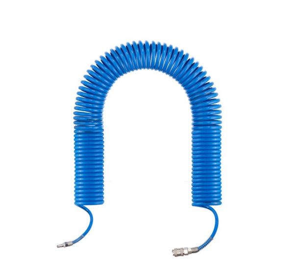 Шланг спіральний поліуретановий 6.5х10мм, 20м з швидкороз'ємними з'єднаннями INTERTOOL PT-1713