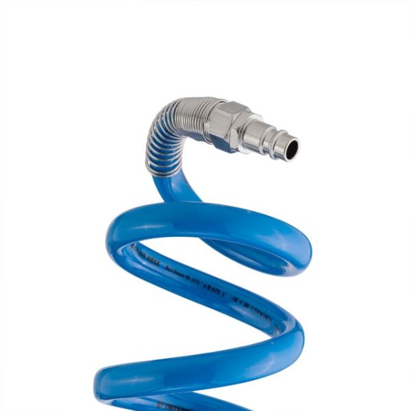 Шланг спіральний поліуретановий 8*12 мм, 20 м з швидкороз'ємними з'єднаннями INTERTOOL PT-1718