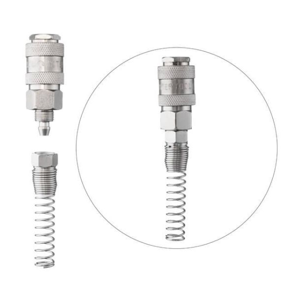 Швидкороз'ємне з'єднання з пружиною для спіральних і прямих шлангів 5,5х8 мм INTERTOOL PT-1830