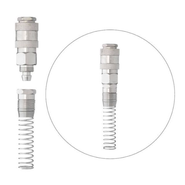 Швидкороз'ємне з'єднання з пружиною для спіральних і прямих шлангів 8х12 мм INTERTOOL PT-1832
