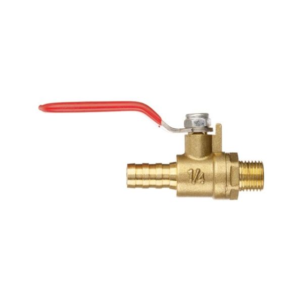 Кран шаровий повітряний, латунь, зовнішня різьба 1/4 "на шланг 10мм, STORM INTERTOOL PT-1890