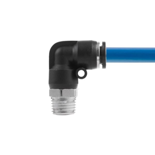 З'єднання цангове L-подібне для поліуретанових та ін. шлангів 8 мм, 1/4" зовн. різьба INTERTOOL PT-2332