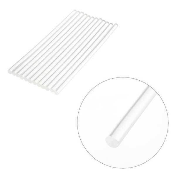 Комплект стрижнів клейових прозорих 7,4 мм * 200 мм, 12 шт INTERTOOL RT-1030