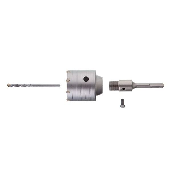 Комплект: Свердло корончасте по бетону 65мм + Перехідник SDS Plus 100мм INTERTOOL SD-7065