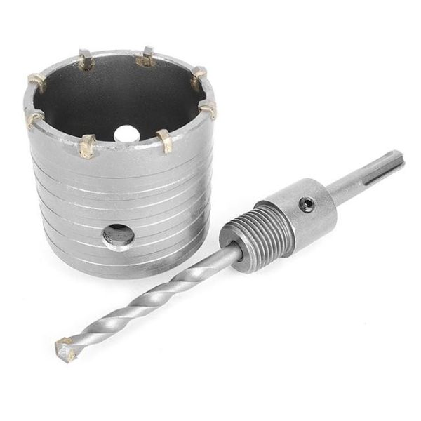 Комплект: Свердло корончасте по бетону 65мм + Перехідник SDS Plus 100мм INTERTOOL SD-7065