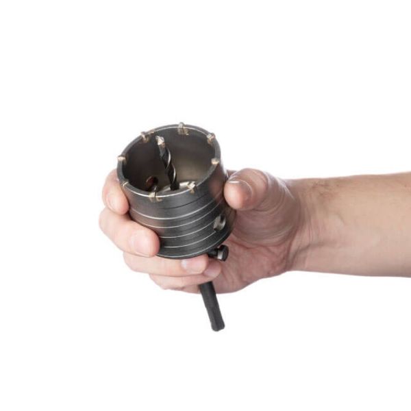 Комплект: свердел корончатий по бетону 68мм + Перехідник SDS Plus 100мм INTERTOOL SD-7068