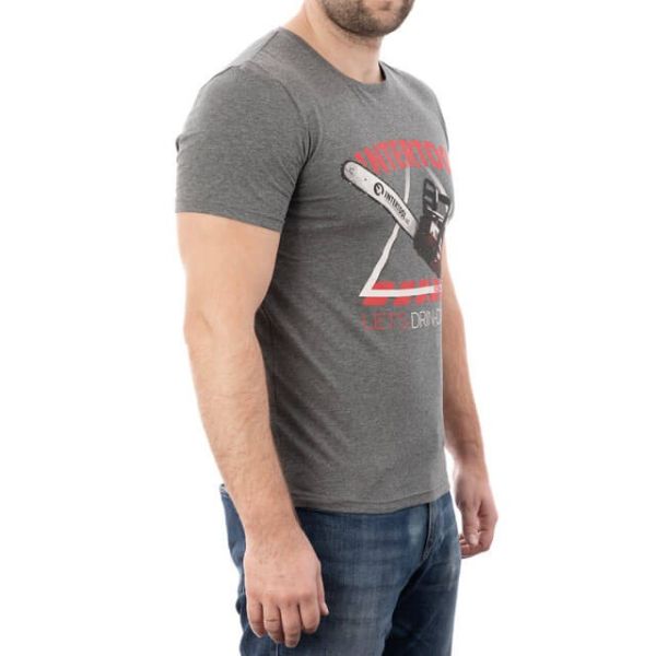 Футболка темно-сіра L 95% бавовна 5% спандекс INTERTOOL SP-2233