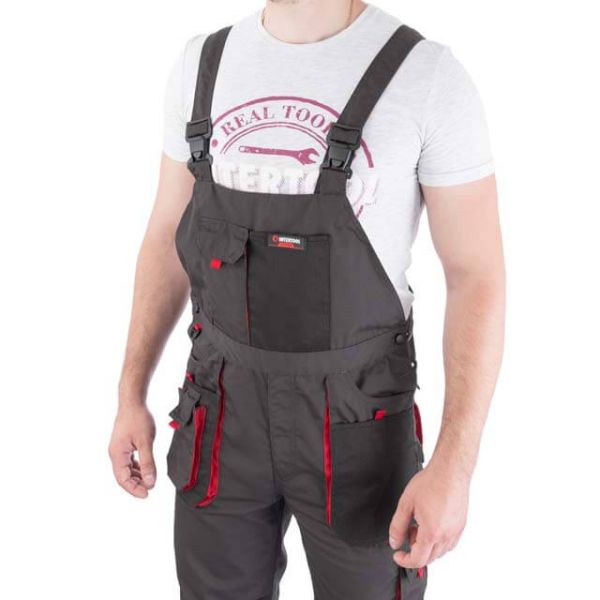 Напівкомбінезон робочий 80% поліестер, 20% бавовна, щільність 260 г / м2, XXL INTERTOOL SP-3025