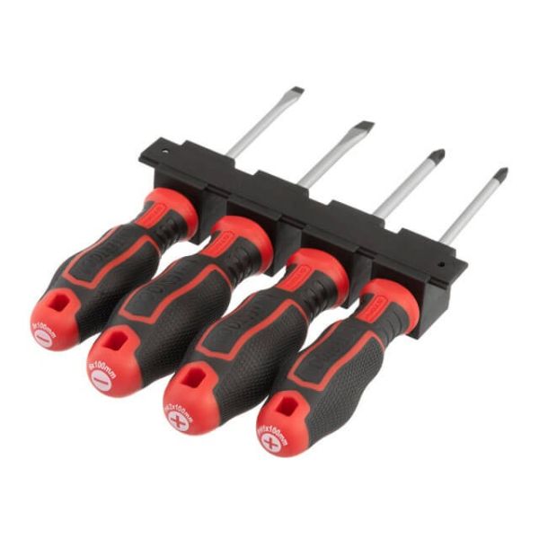 Набір викруток 4 од (SL5.0 * 100 мм, SL6.0 * 100 мм, PH1 * 100 мм, PH2 * 100 мм), STORM INTERTOOL VT-3434