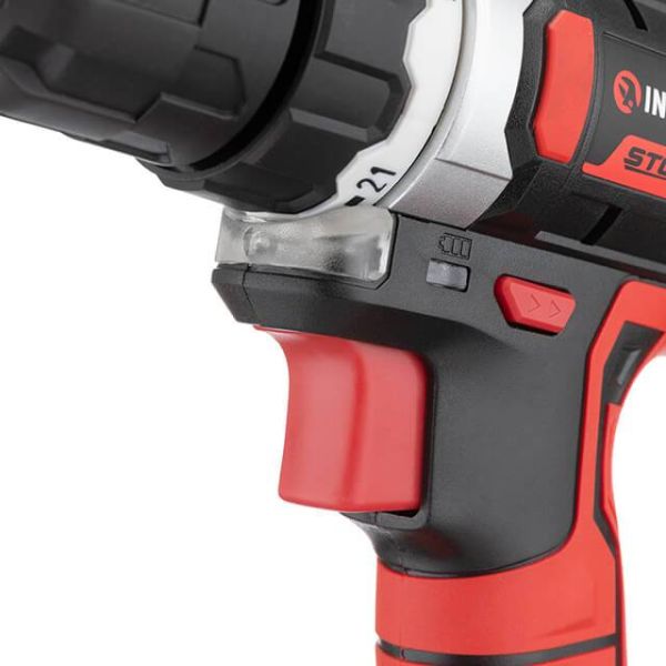 Дриль-шурупокрут акумуляторний Li-Ion 18 В, 25 Nm, 0-400/0-1500 об/хв, 2x2.0 Аг INTERTOOL WT-0314