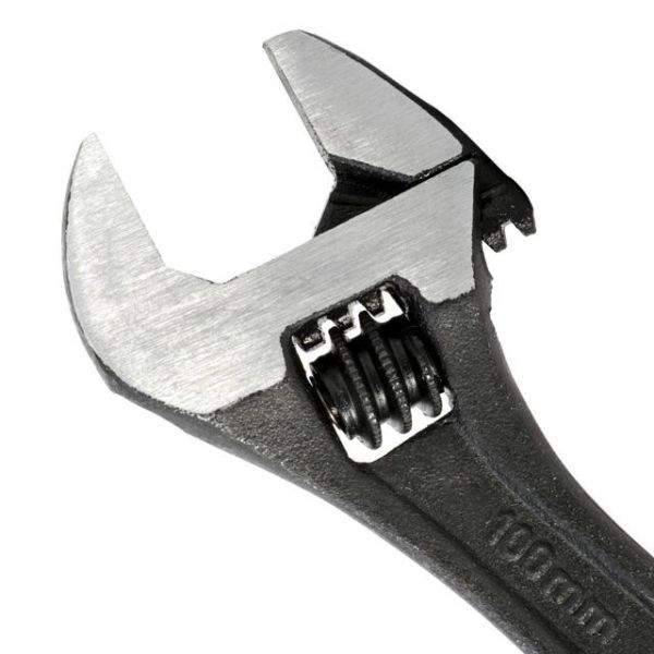 Ключ розвідний 100 мм, Cr-V, чорний, фосфатований INTERTOOL XT-0054