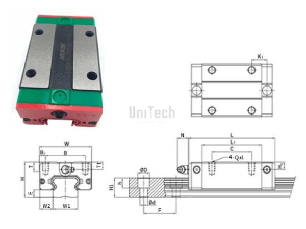 Каретка EGH25CA-Z0-H HIWIN