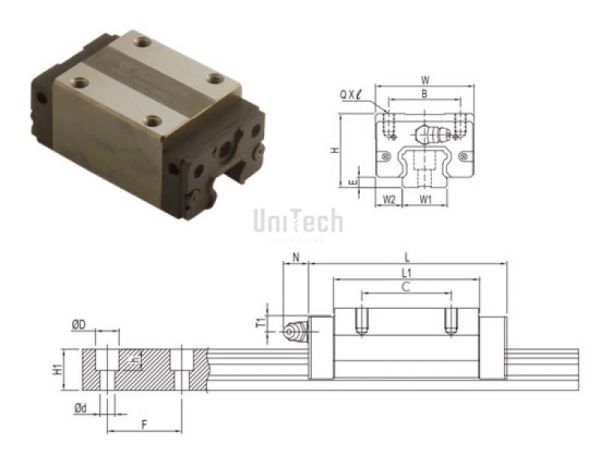 Каретка TRH25VE-H-Z1 TBI MOTION