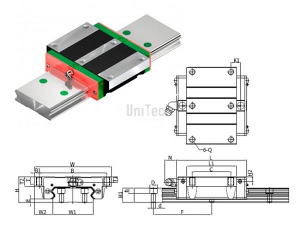 Каретка WEW35CC-ZA-H HIWIN