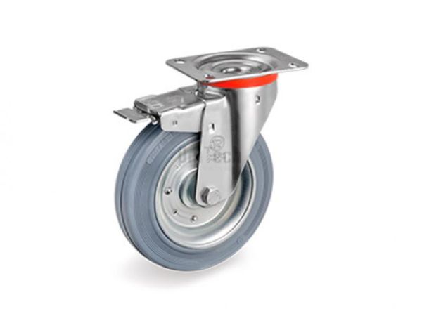 Колесо 23 (d=150) с поворотным кронштейном, передний тормоз, подшипник скольжения