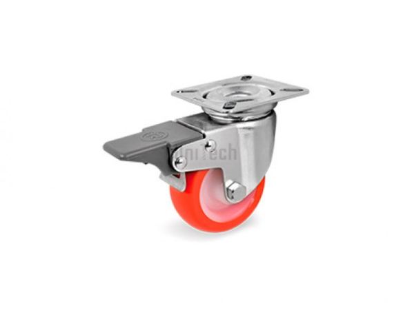 Колесо 36 (d=60) с поворотным кронштейном, передний тормоз, подшипник скольжения