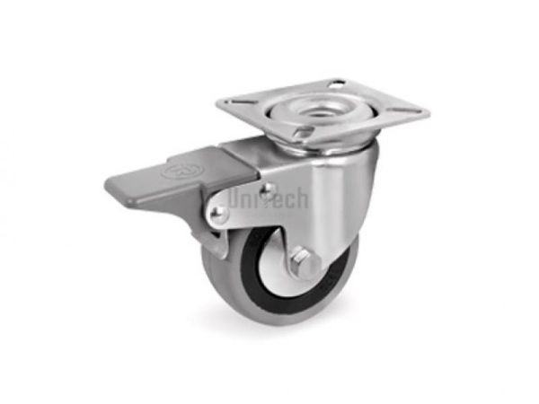 Колесо 37 (d=125) с поворотным кронштейном, передний тормоз, подшипник скольжения AVO