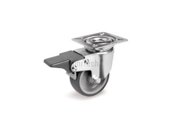 Колесо 38 (d=75) с поворотным кронштейном, передний тормоз, подшипник скольжения