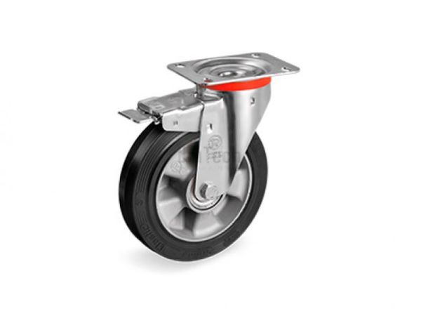 Колесо 72 (d=160 H=197) с поворотным кронштейном, передний тормоз, шариковый подшипник AVO