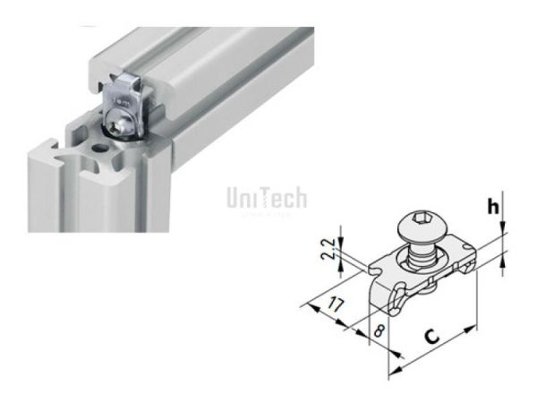 Профиль станочный  8 набор стандартного крепления (оцинкованый)