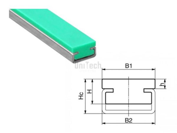 Направляющая для цепей СF-профиль пластик 14x20 Murtfeldt