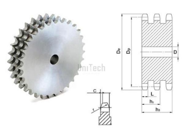 15,875 10B-3 Z=017 Звездочка плоская, венец
