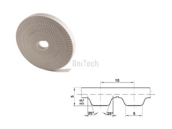 Ремень зубчатый AT10/75 Полиуретан-стальной корд м.п.