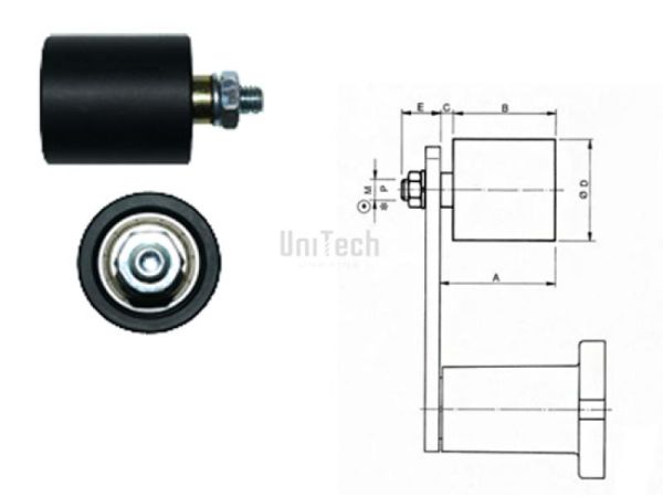 Натяжной ролик полиамидный RE011092 b=45 мм RP2/3