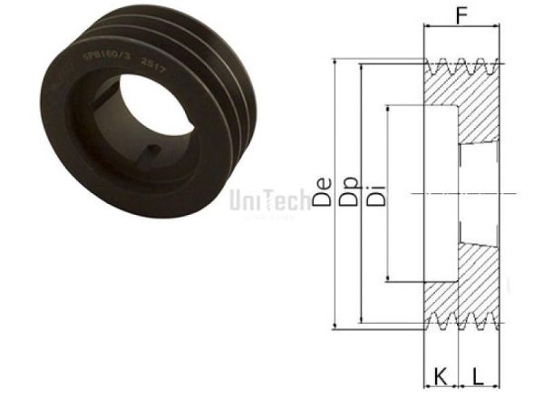 Шкив клиновой SPZ 060/2 TB 1108