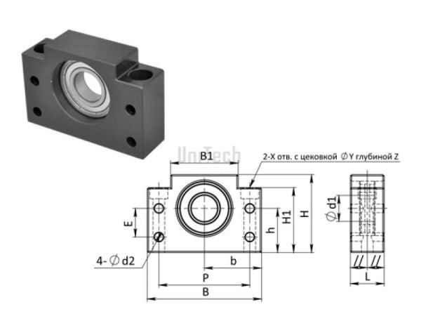 ШВП Подшипниковая опора BF15 винт=18/20 SYK
