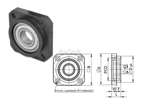 ШВП Подшипниковая опора FF15 винт=18/20 SYK
